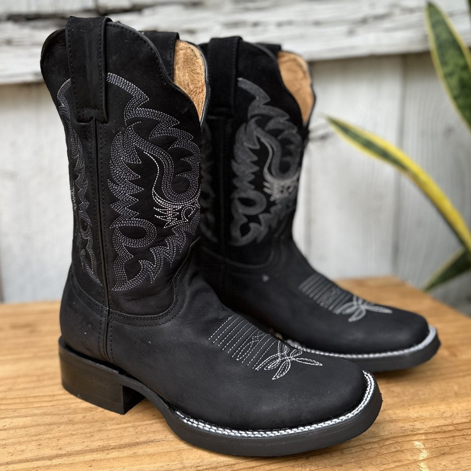 DA-2415 Black - Western Boots for Men