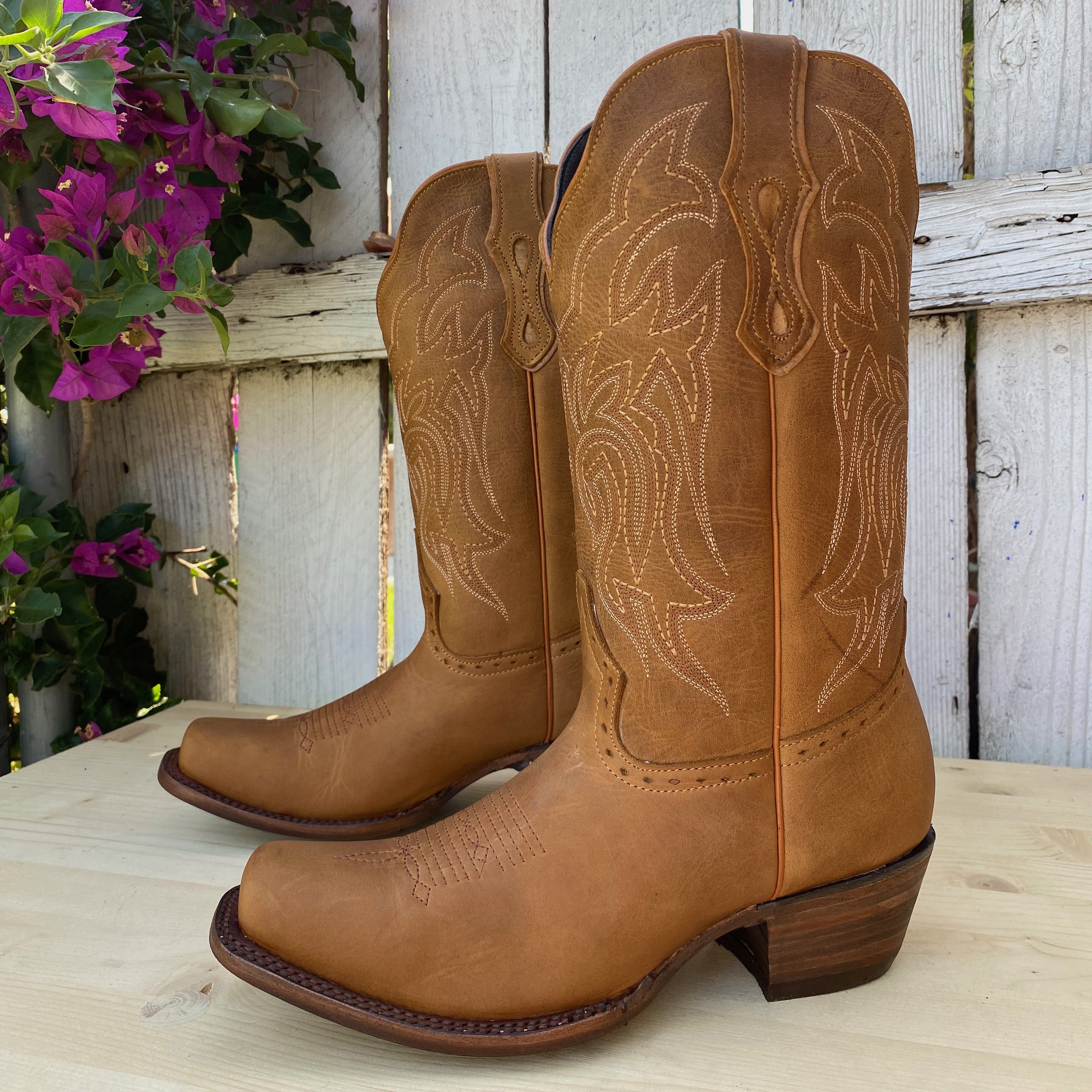 JB 1301 Tan Western Boots for Women