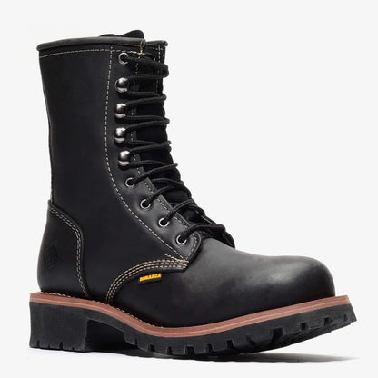 BA-901 Jet Black - Botas de Trabajo Bonanza Boots - Botas Logger de 9 Pulgadas