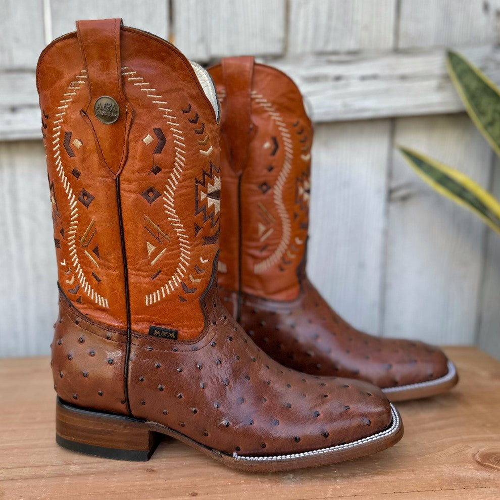 Ostrich cowboy boots sales