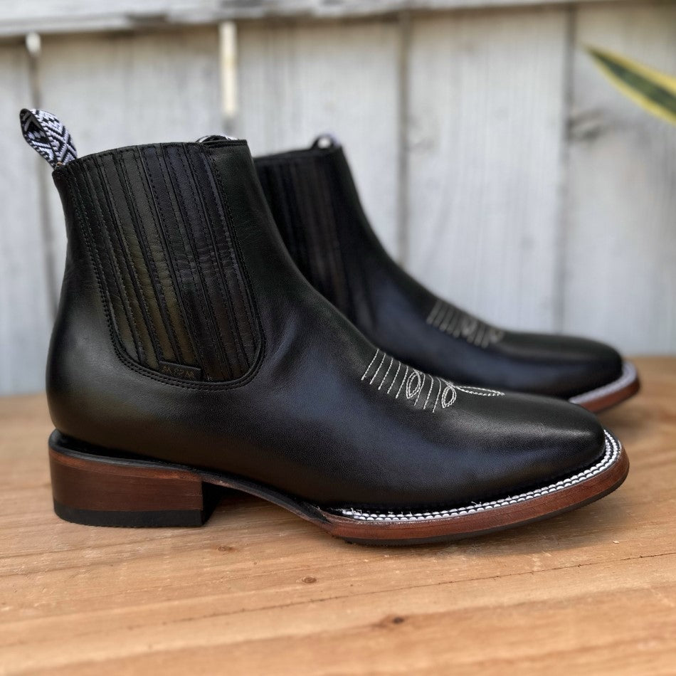 Botines punta cuadrada para fashion hombre