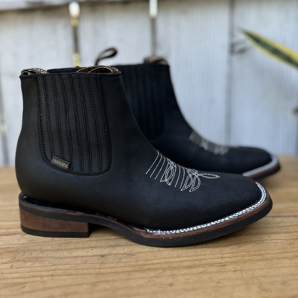 CB 010H Capitan Negro Botines Vaqueros con Suela de Goma para Hombre