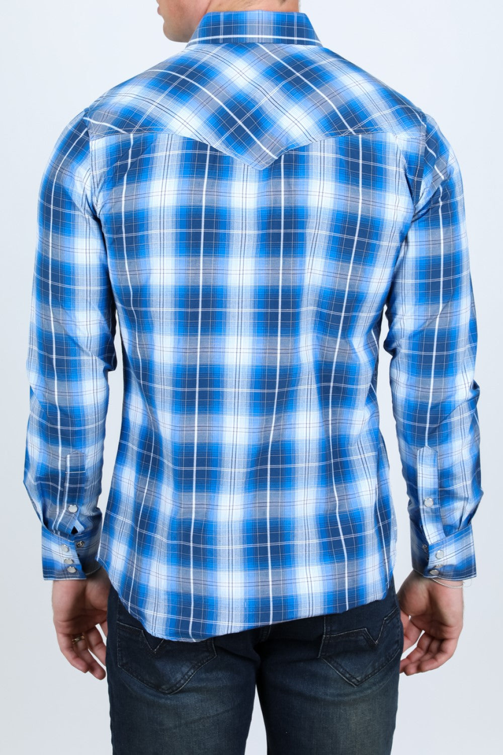 Plaid Shirt MC 200 42 Long Sleeve Western Shirts for Men