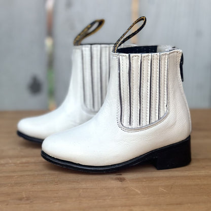 DB-270 White - Baby Charro Boots