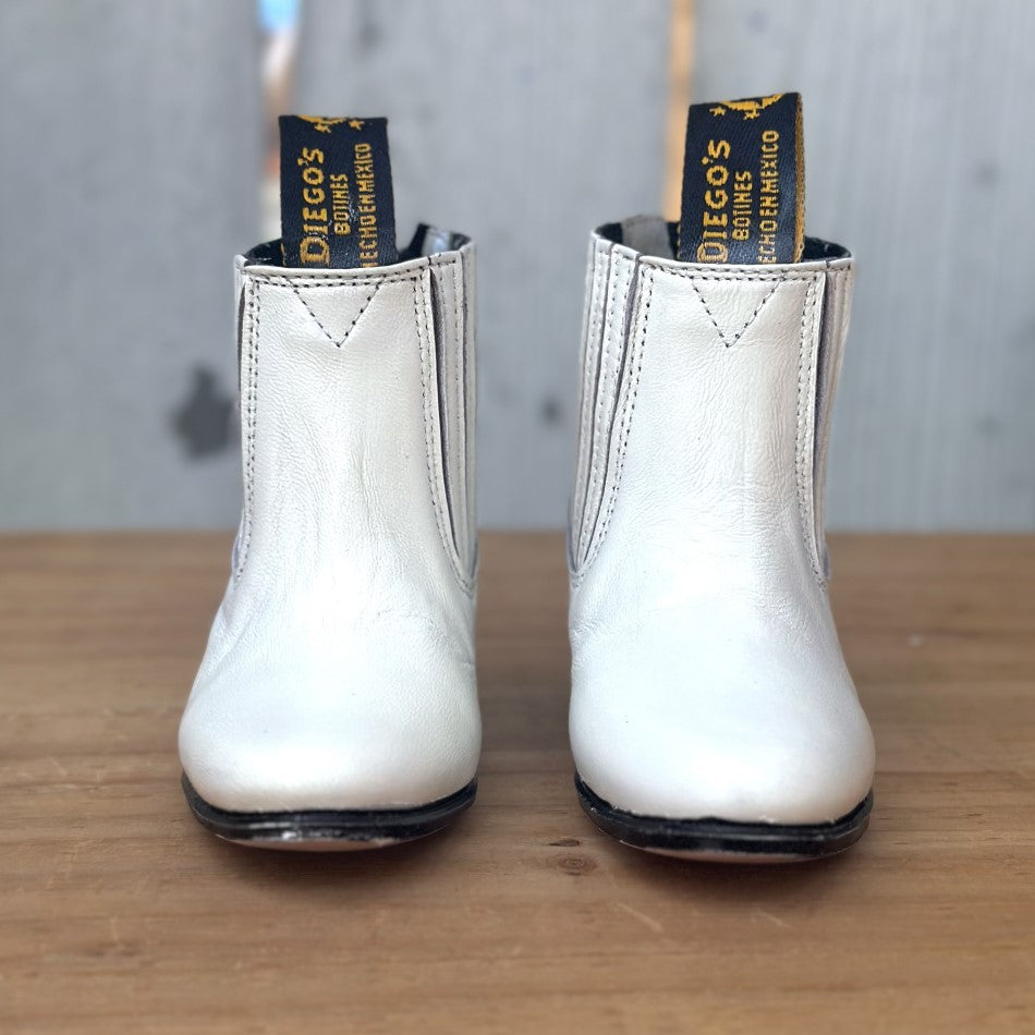 DB-270 White - Baby Charro Boots