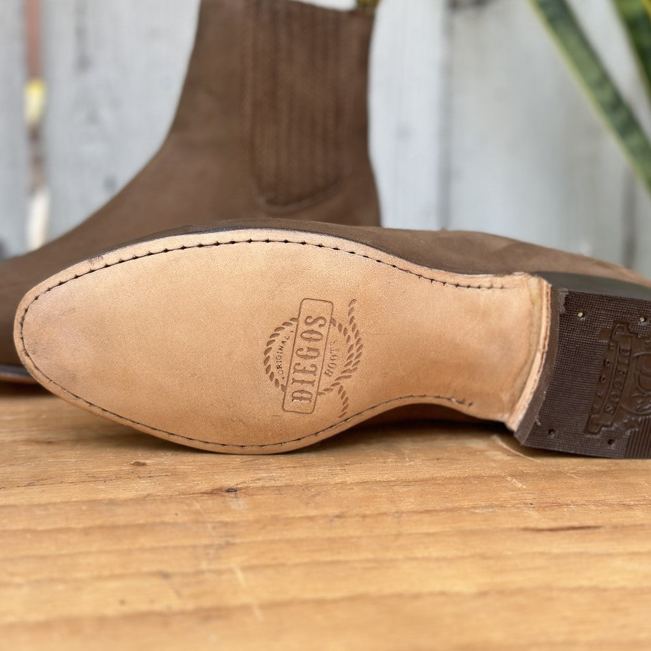 DB-45 Nobuck Café- Botines Charros para Hombre - Botines Charros Mexicanos (5)