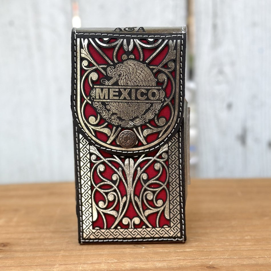 Funda Cortada a Láser "México" Plateada - Fundas Vaqueras para Telefono