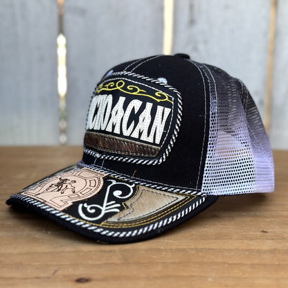 Gorra de Michoacan Negra Artesanal #302 - Gorras Mexicanas Artesanales (3)