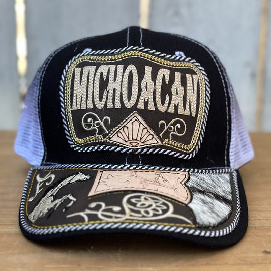 Gorra de Michoacan Negra Artesanal #304 - Gorras Mexicanas Artesanales (1)