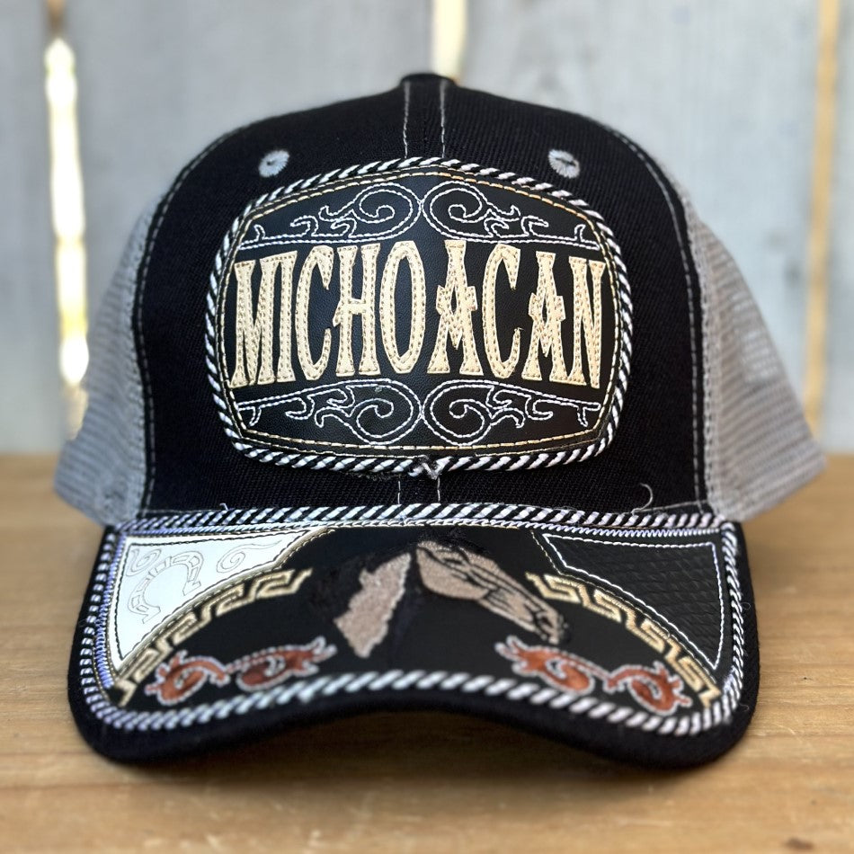 Gorra de Michoacán con Caballo #300 - Gorras Mexicanas Artesanales (1)