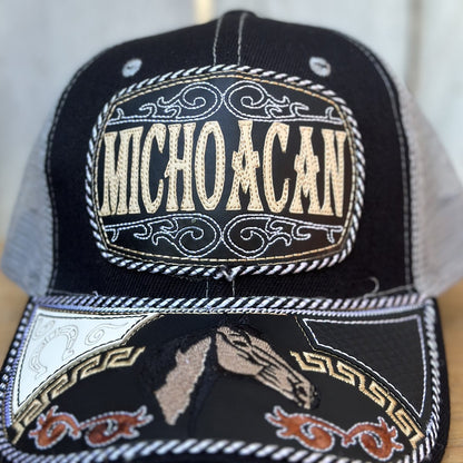 Gorra de Michoacán con Caballo #300 - Gorras Mexicanas Artesanales (2)