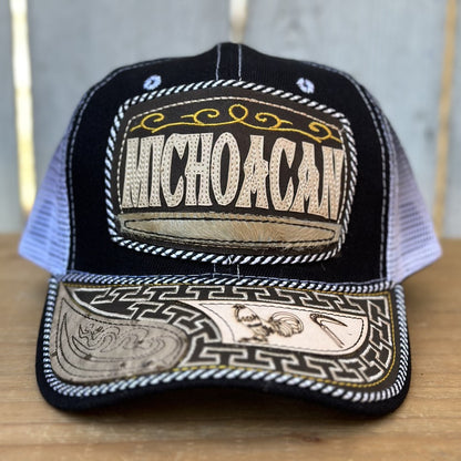 Gorra de Michoacán con Gallo #304 - Gorras Mexicanas Artesanales (1)