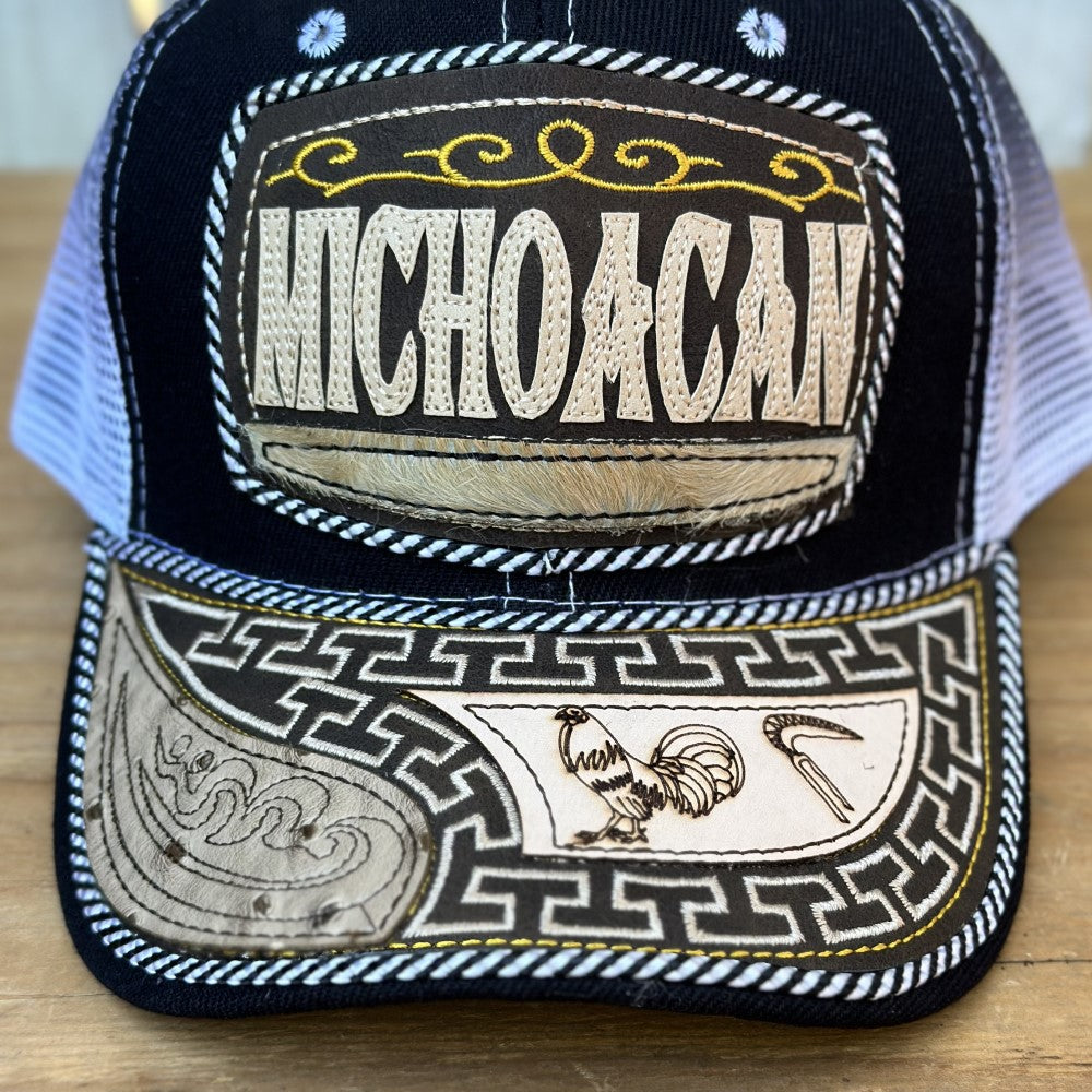 Gorra de Michoacán con Gallo #304 - Gorras Mexicanas Artesanales (2)