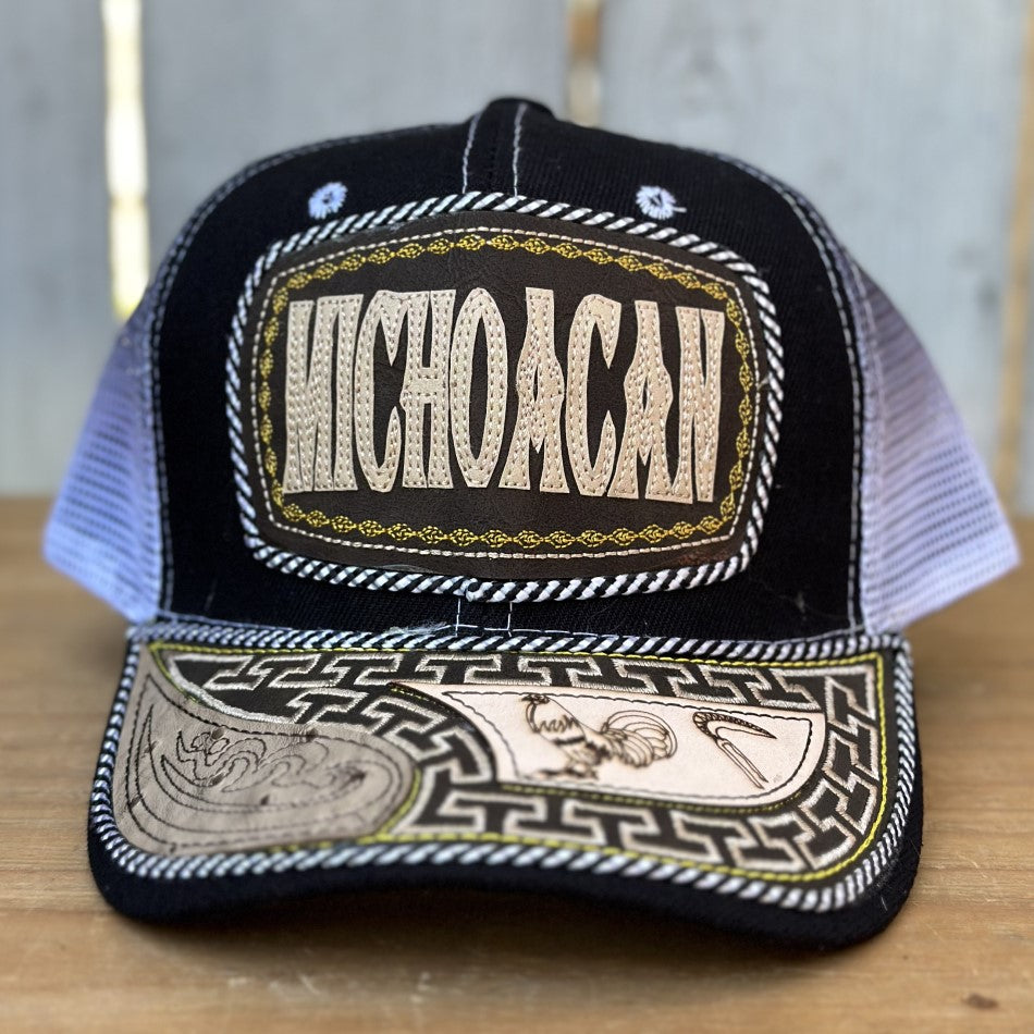 Gorra de Michoacán con Gallo #305 - Gorras Mexicanas Artesanales (1)