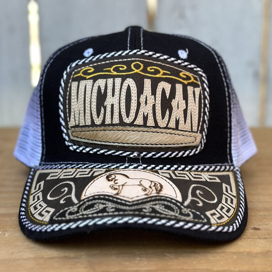 Gorra de Michoacan con Caballo #302 - Gorras Mexicanas Artesanales (1)