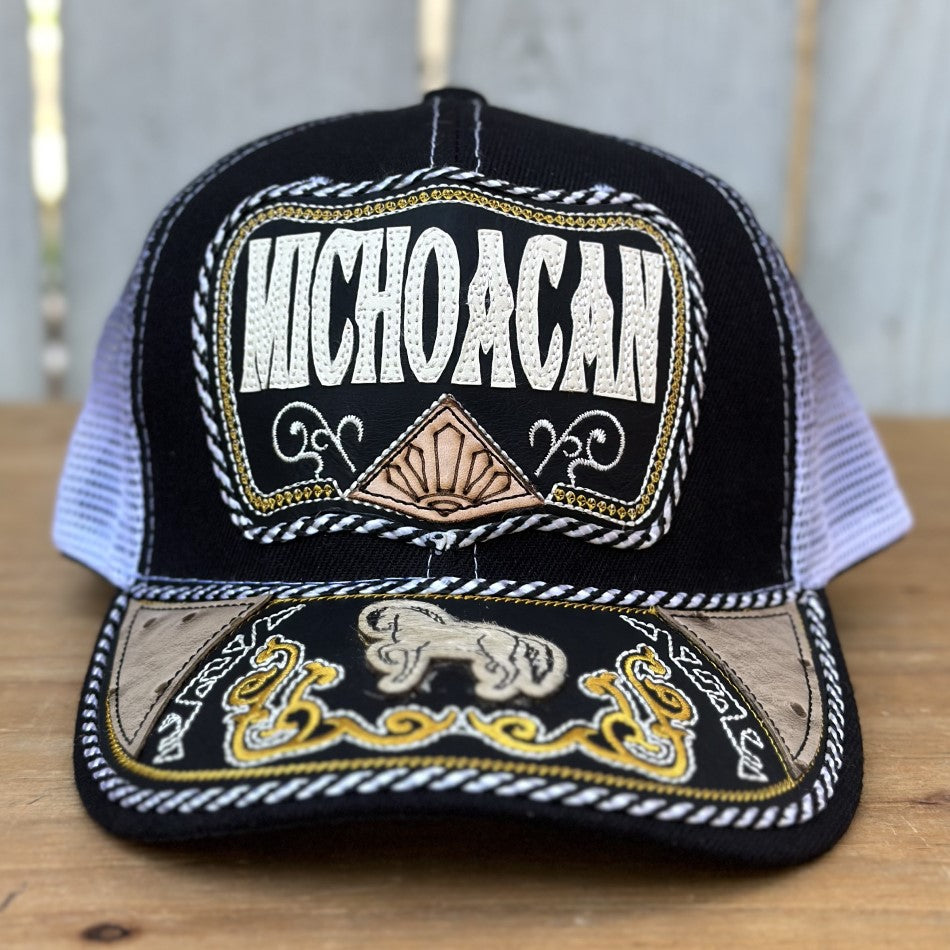 Gorra de Michoacan con Caballo #306 - Gorras Mexicanas Artesanales (1)