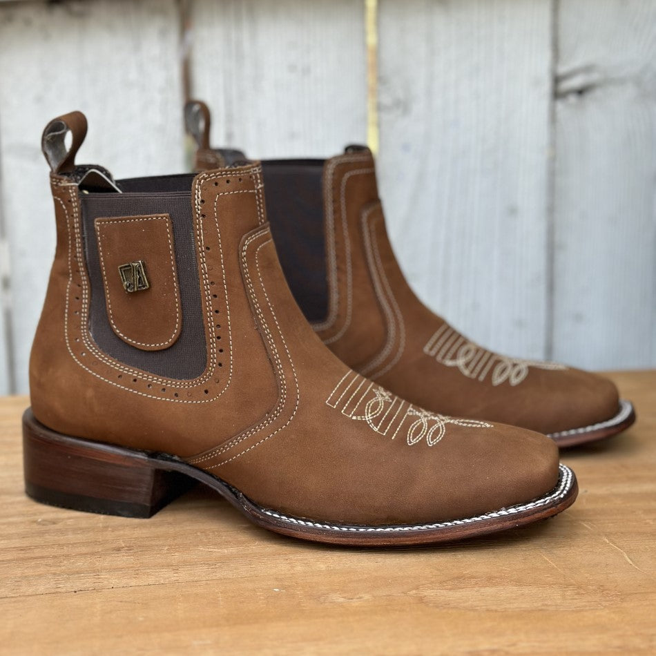 JB-731 Tan - Botines Vaqueros para Hombre