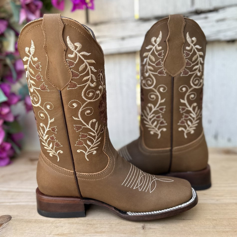 Botas vaqueras bordadas para mujer hot sale