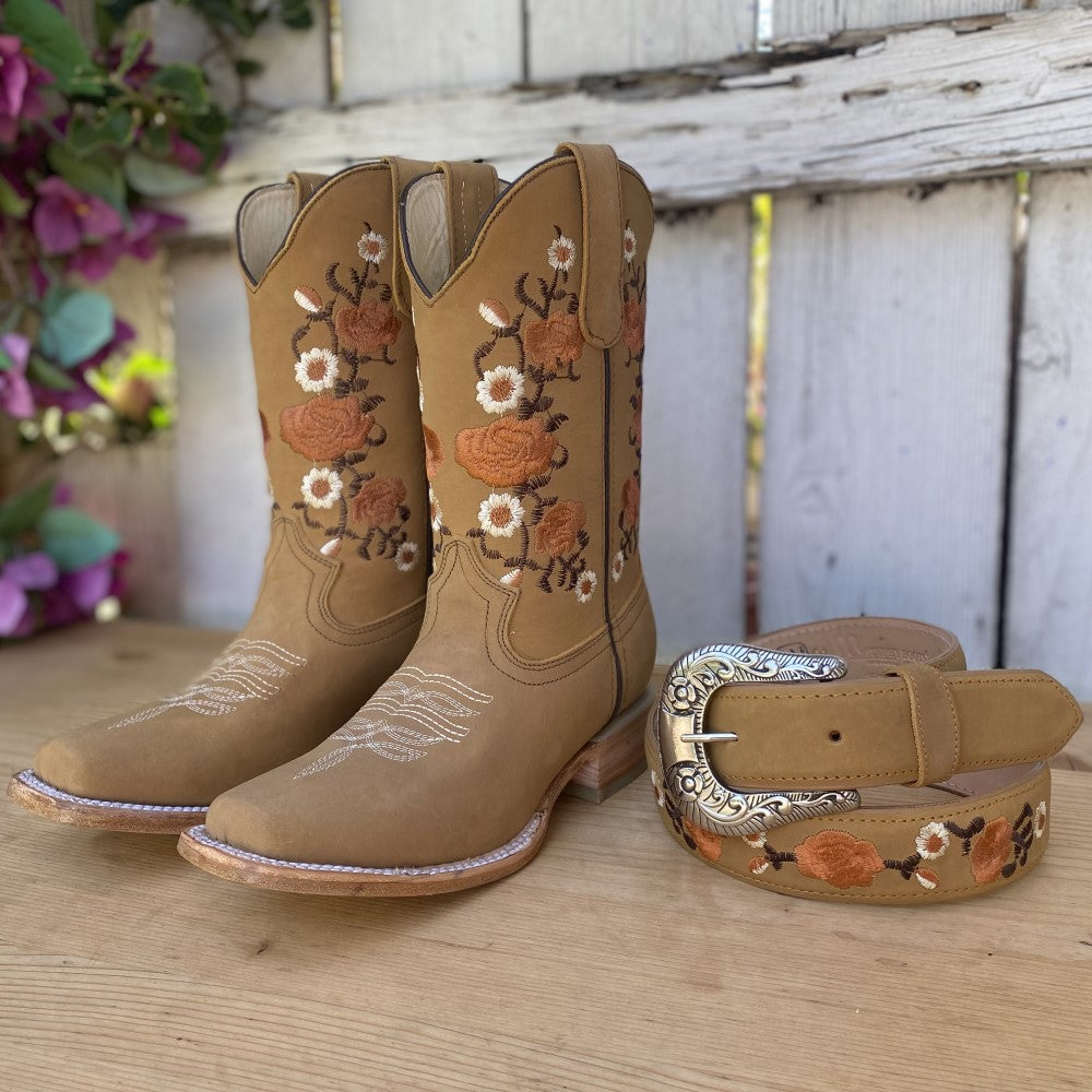 SB 415 Miel Boot and Belt Combo Women s Western Belts and Boots