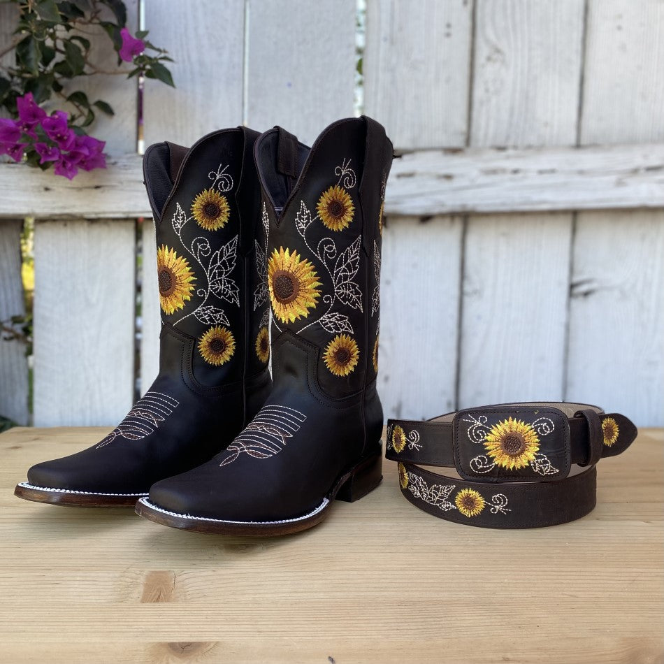 JB 1505 Chocolate Boot and Belt Combo