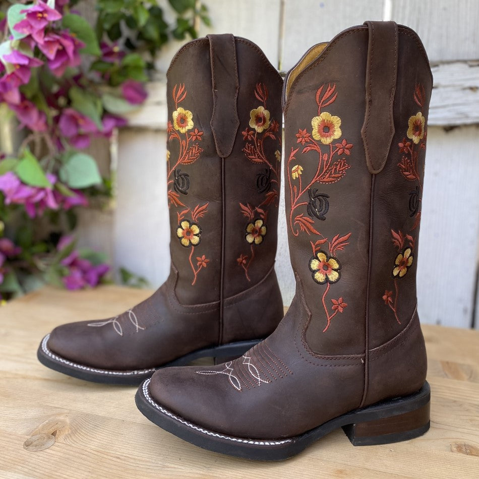 SB Primavera Dark Brown Western Boots for Women Western Boots