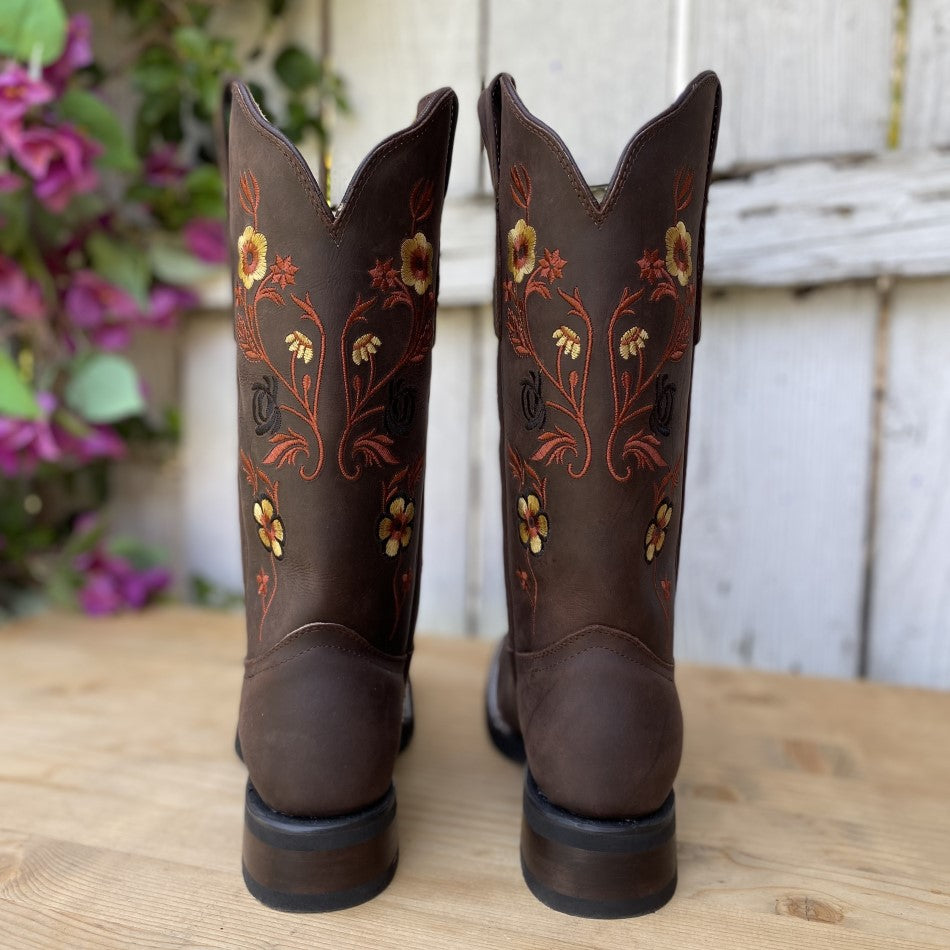 SB Primavera Dark Brown Western Boots for Women Western Boots