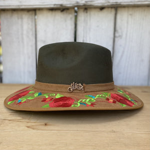 Sombrero Verde Olivo y Tan con - Sombrero de – Bota Exotica Western Wear - Amor Sales Store